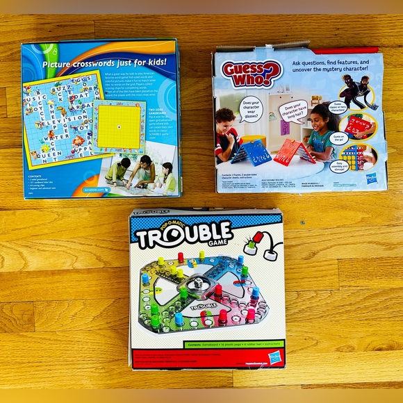 A set of three board games: Scrabble Junior, Guess Who & Trouble - Picture 2 of 7